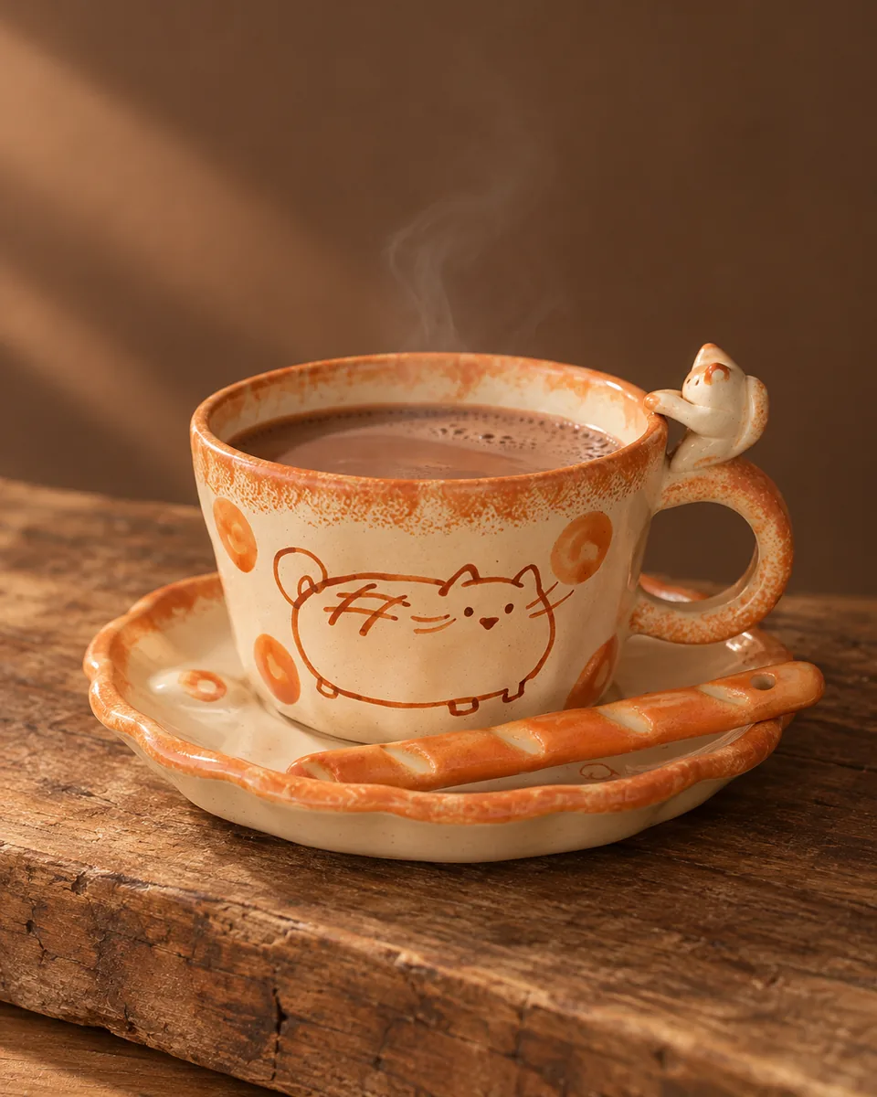 Bakery Cat Coffee Cups