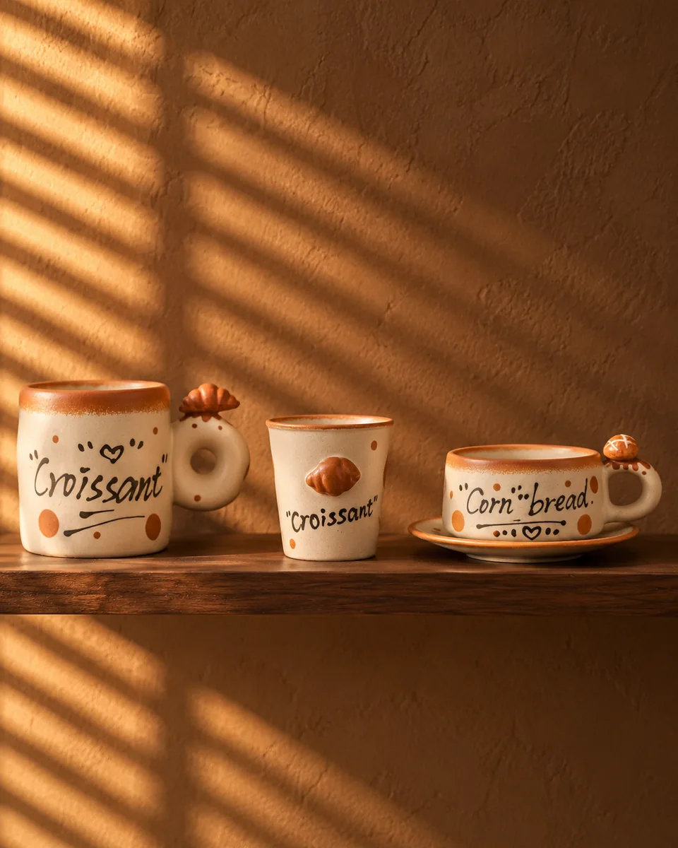 Bakery Relief Cups and Toast Plate