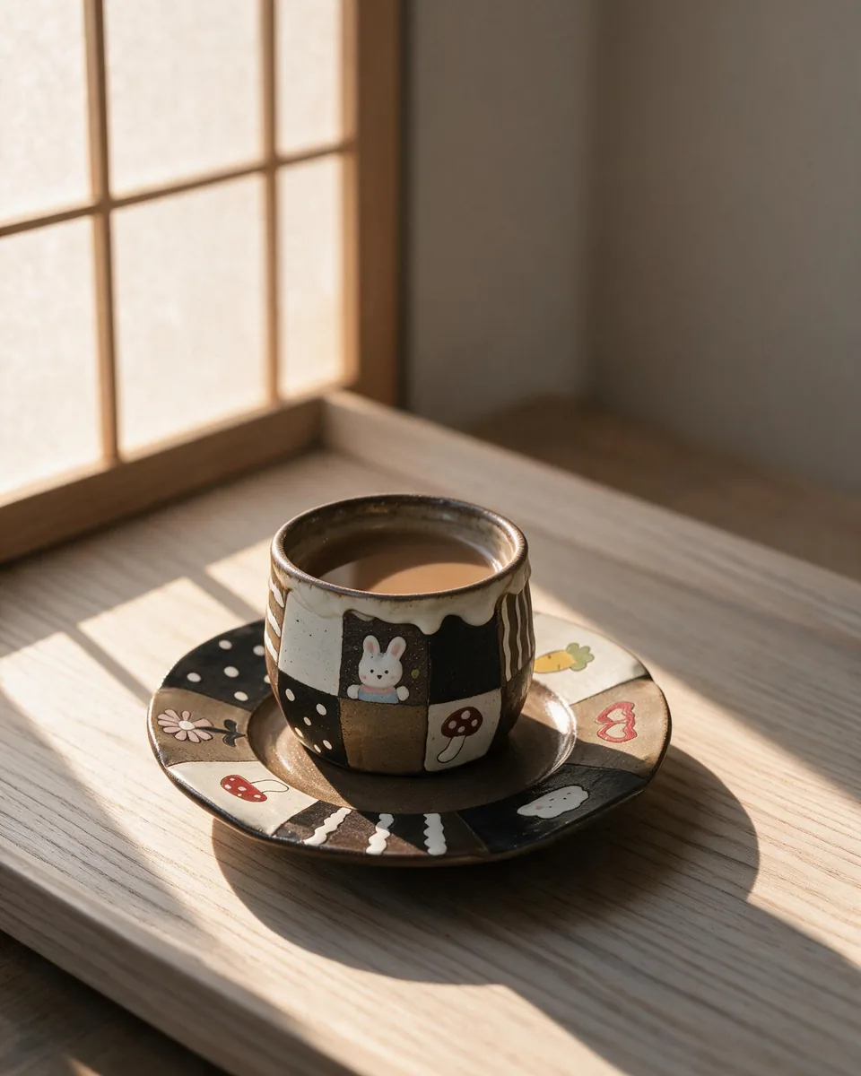 Painted Patchwork Hand Cup