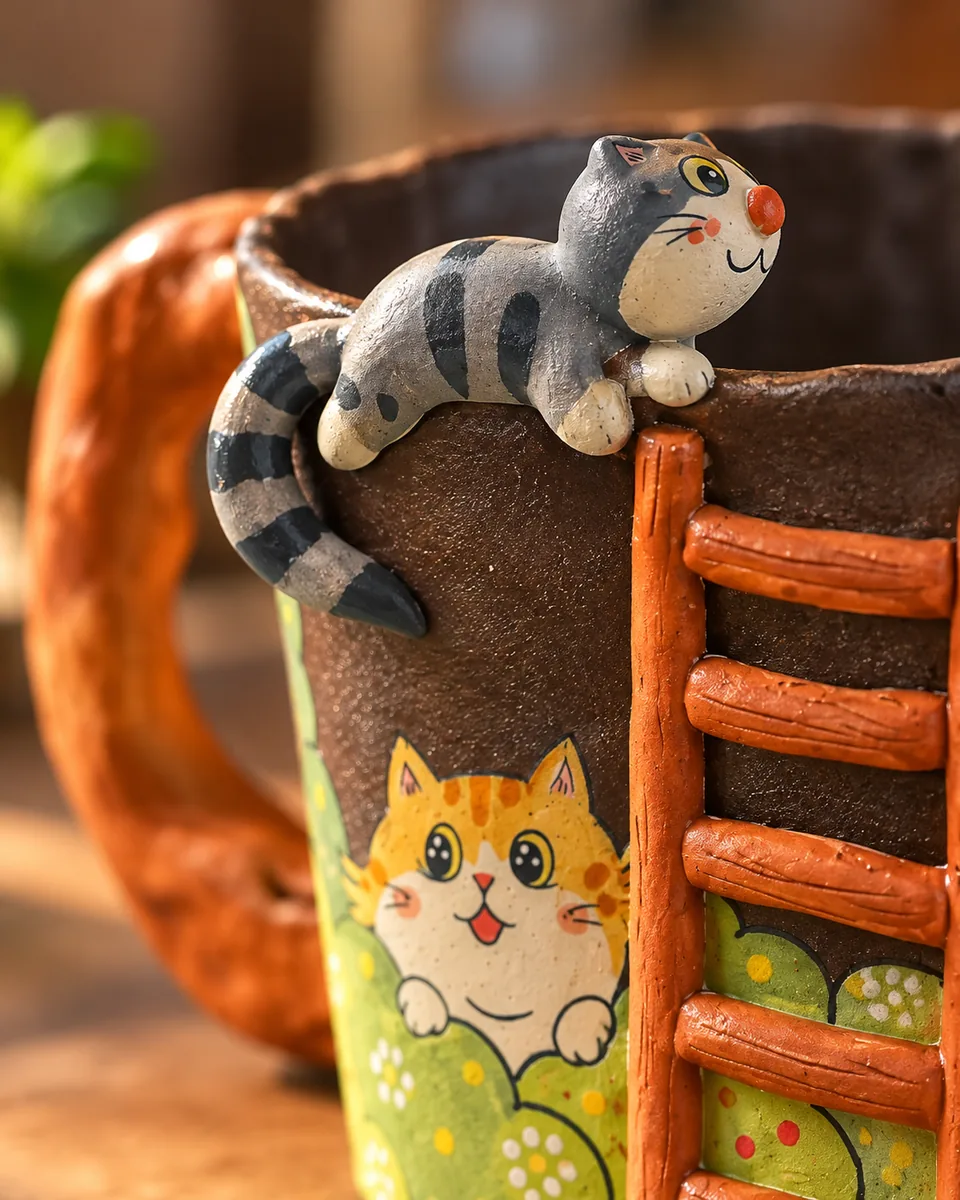 Cat Relief Mug, close up