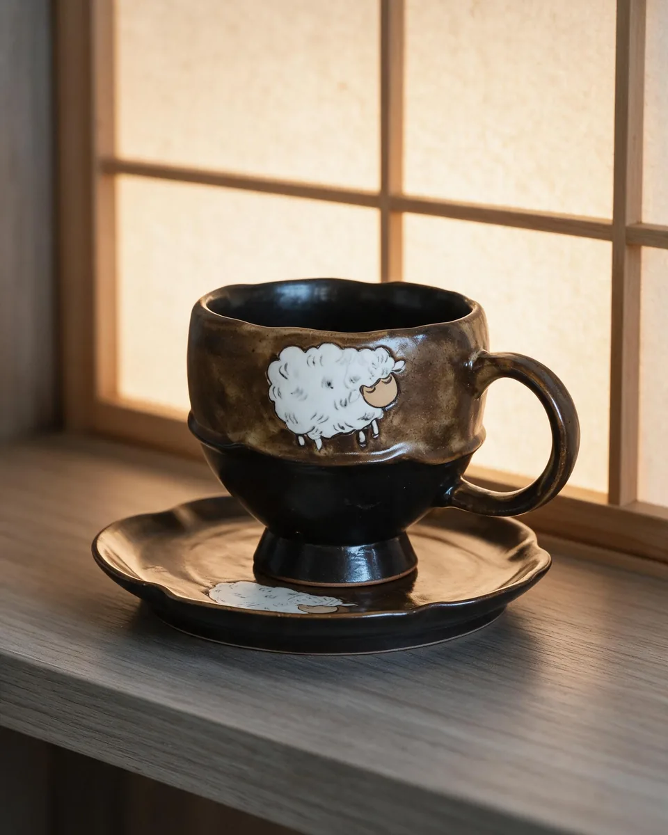 Lamb Cup and Saucer, Cup and saucer