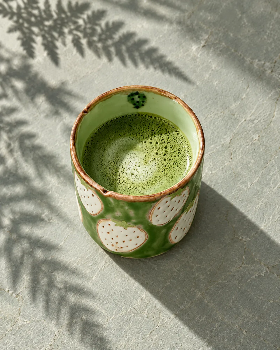 Strawberry Relief Cup, close up